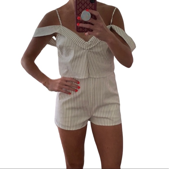 Dress Forum Other - NWT Dress Forum Striped Cotton Romper - Sz M